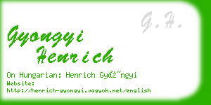 gyongyi henrich business card